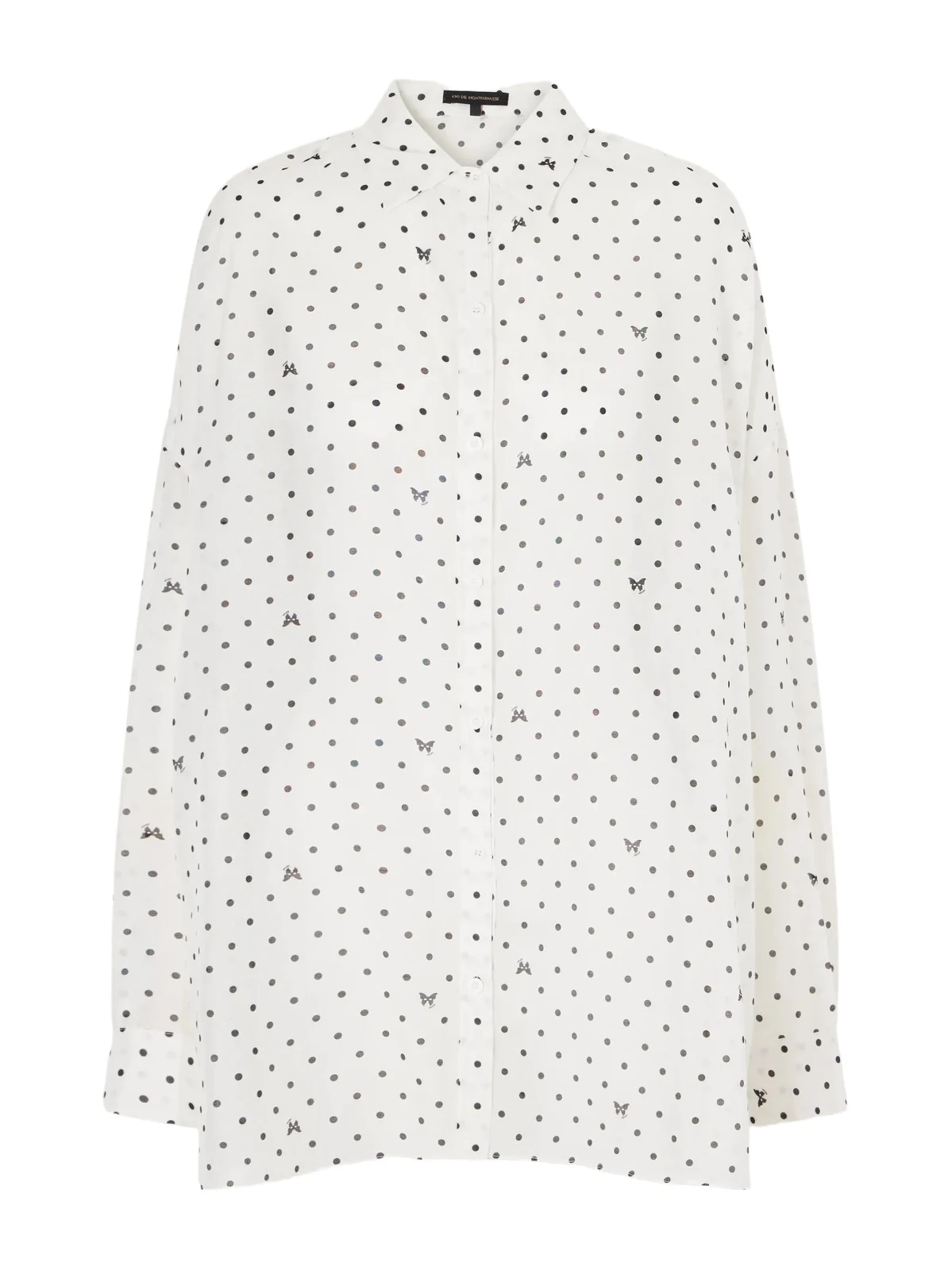 Kiki de Montparnasse Kiki Polka-dot Cotton And Silk-blend Shirt - White