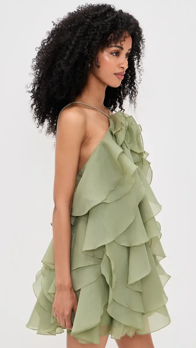 Aje Pandorea Layered Mini Dress Moss | Thumbnail 5 Aje Pandorea Layered Mini Dress Moss | Thumbnail 5
