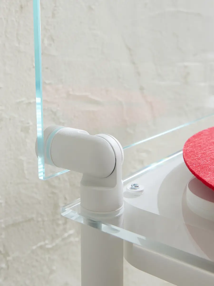 TRANSPARENT SPEAKER Transparent Turntable with Aluminum and Glass Stand - Men | Thumbnail 5