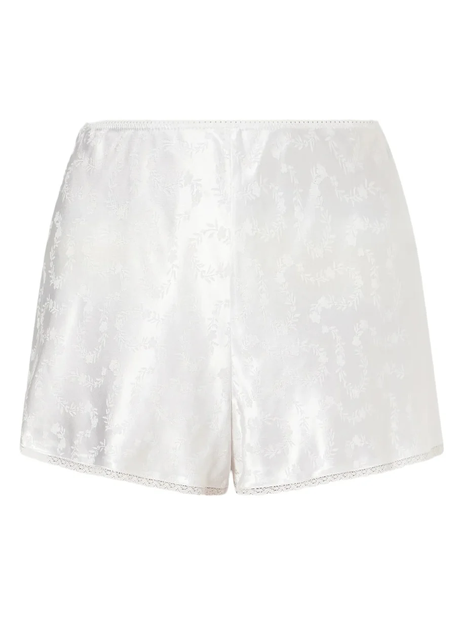DÔEN Loren Floral Lenzing™ Ecovero™-blend Satin-jacquard Shorts