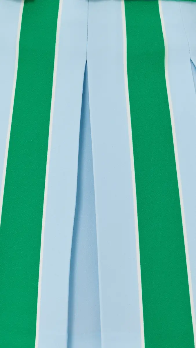 ALICE + OLIVIA Emilie Mini Skirt Hrlom Stripe Crolna Blu/Grn Ap | Thumbnail 6 ALICE + OLIVIA Emilie Mini Skirt Hrlom Stripe Crolna Blu/Grn Ap | Thumbnail 6
