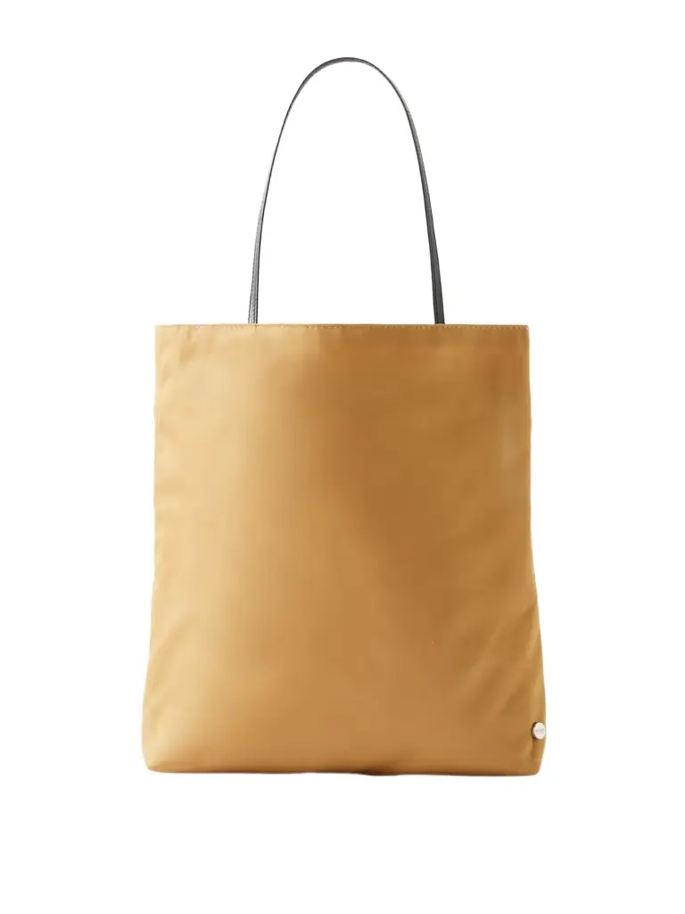 Valesque Thea Leather-trimmed Satin-shell Tote Bag | Image 1 Valesque Thea Leather-trimmed Satin-shell Tote Bag | Image 1