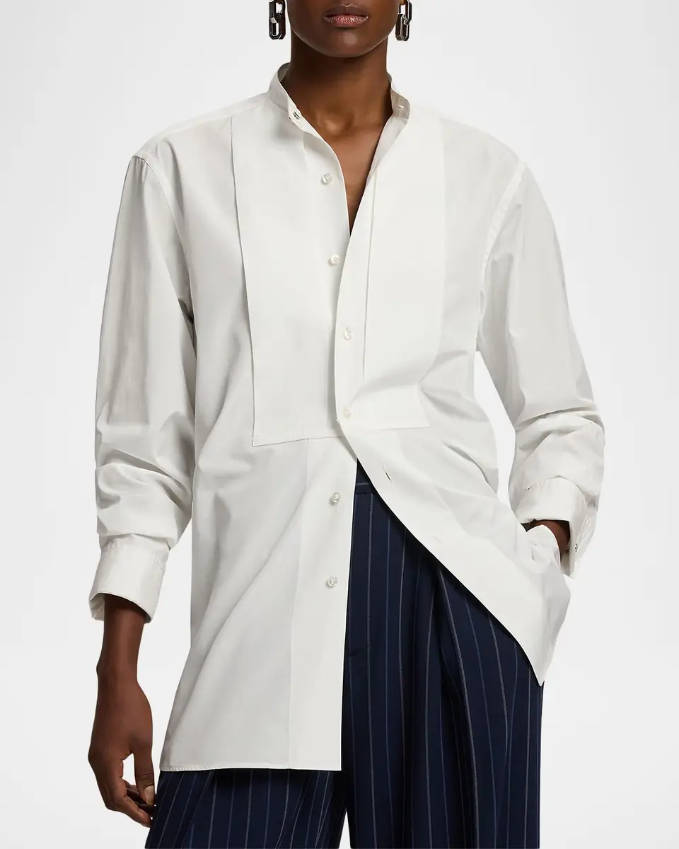 Ralph Lauren Collection Kirstin Cotton Broadcloth Shirt | Thumbnail 3 Ralph Lauren Collection Kirstin Cotton Broadcloth Shirt | Thumbnail 3