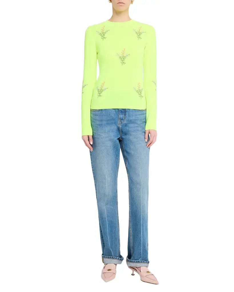 Essentiel Antwerp Jardens Embroidered Rib-Knit Sweater | Image 1 Essentiel Antwerp Jardens Embroidered Rib-Knit Sweater | Image 1