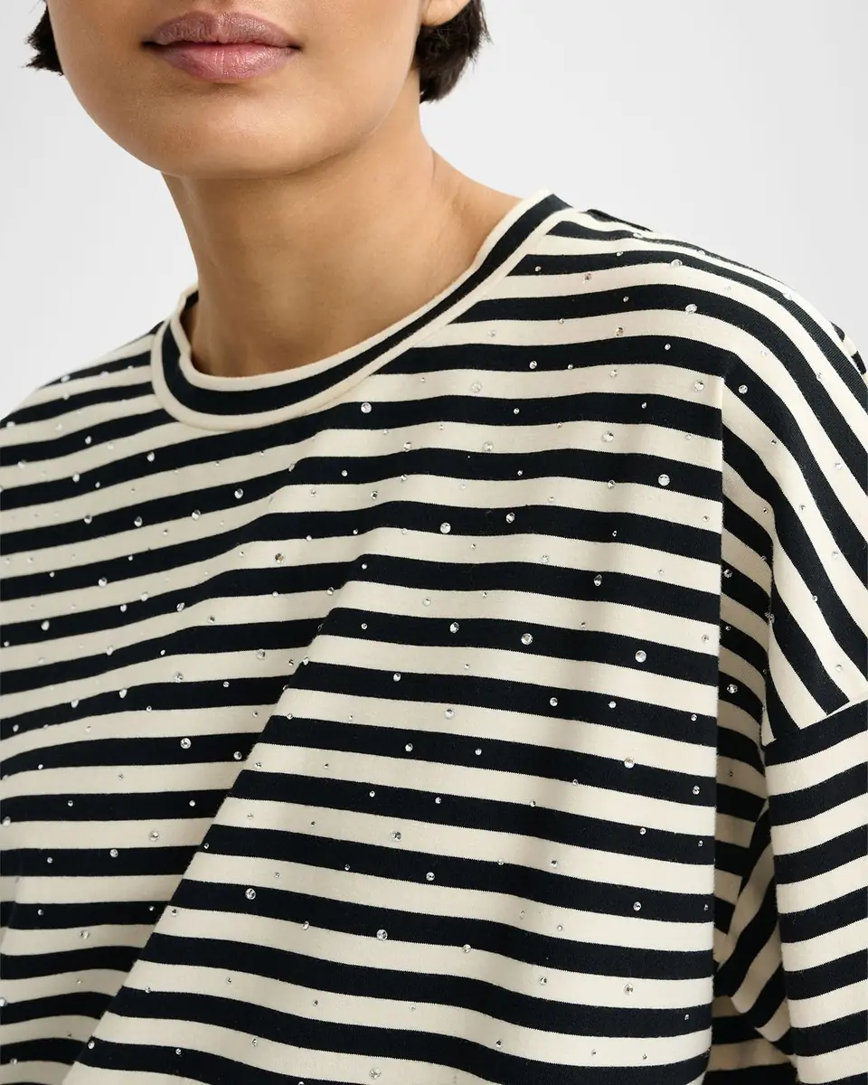 Essentiel Antwerp Joste Embellished Striped T-Shirt | Thumbnail 2 Essentiel Antwerp Joste Embellished Striped T-Shirt | Thumbnail 2