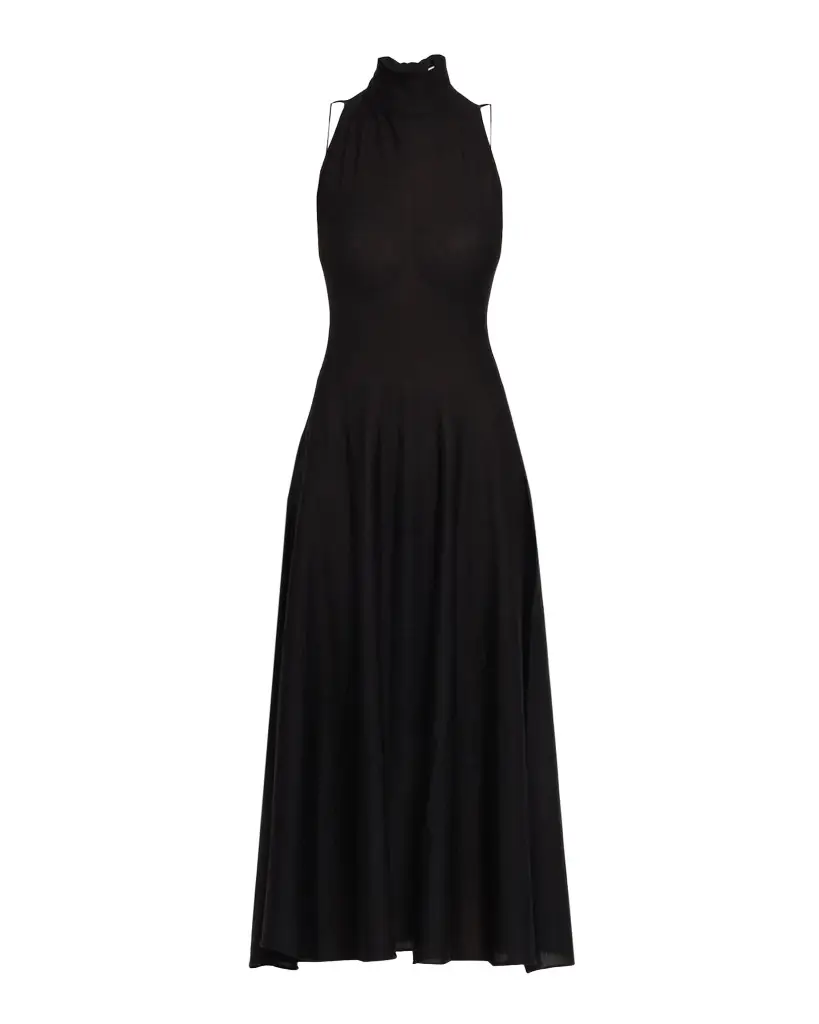 Malo Cashmere Silk Halter Dress | Image 1 Malo Cashmere Silk Halter Dress | Image 1