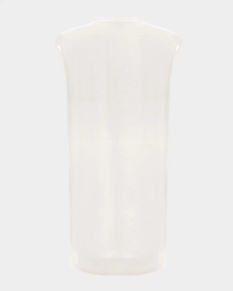 Malo Cashmere-Silk Sleeveless Neck-Tie Top | Thumbnail 7