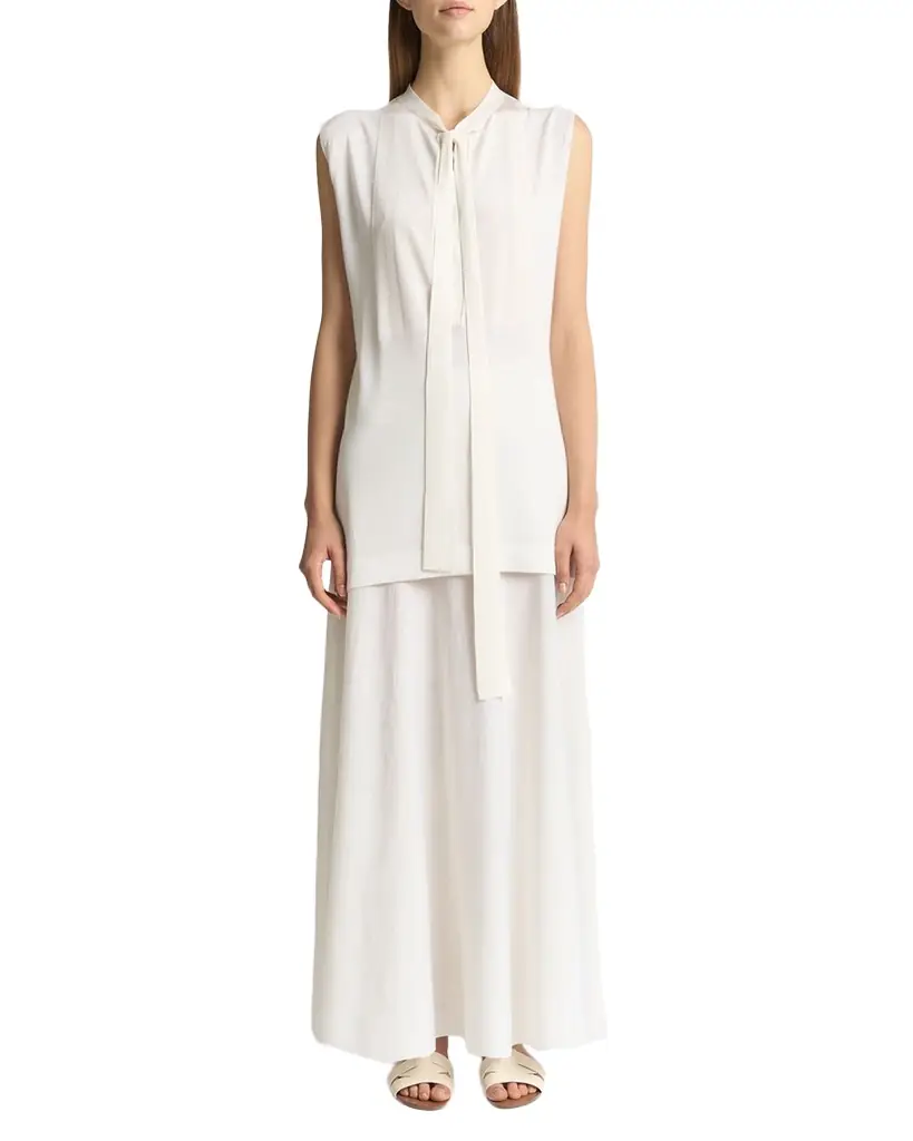 Malo Cashmere-Silk Sleeveless Neck-Tie Top | Image 1 Malo Cashmere-Silk Sleeveless Neck-Tie Top | Image 1