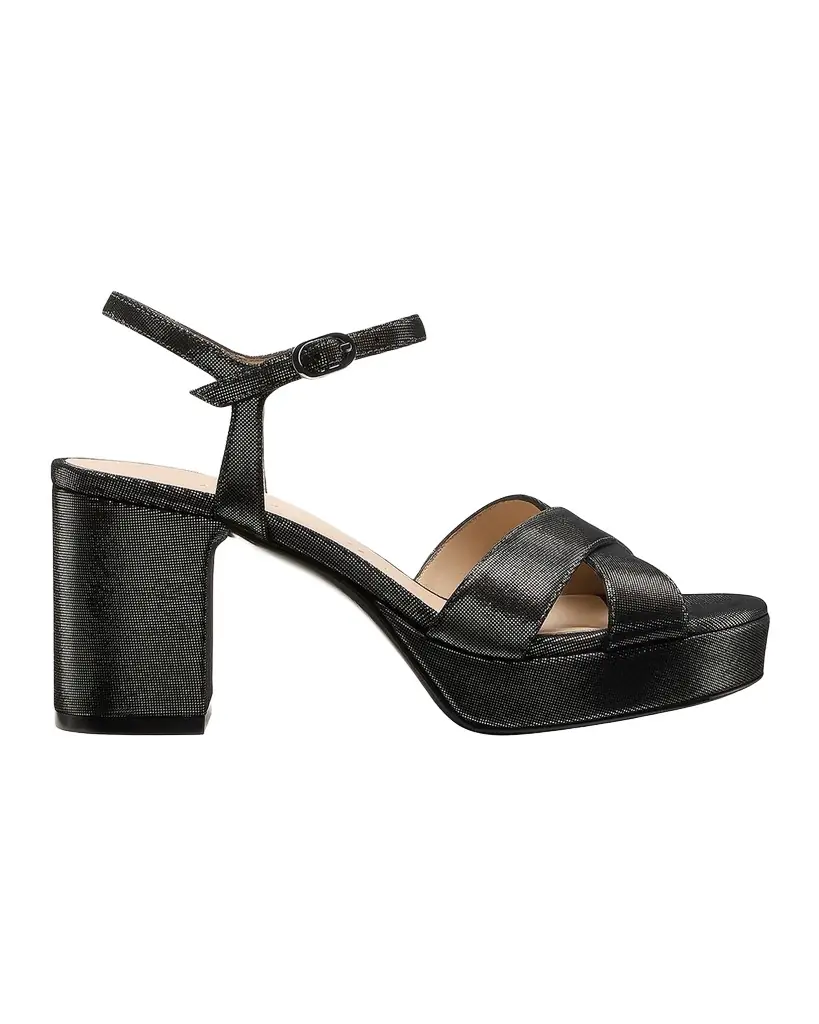Stuart Weitzman 80mm Dayna Leather Noir Platform Sandals | Image 1 Stuart Weitzman 80mm Dayna Leather Noir Platform Sandals | Image 1