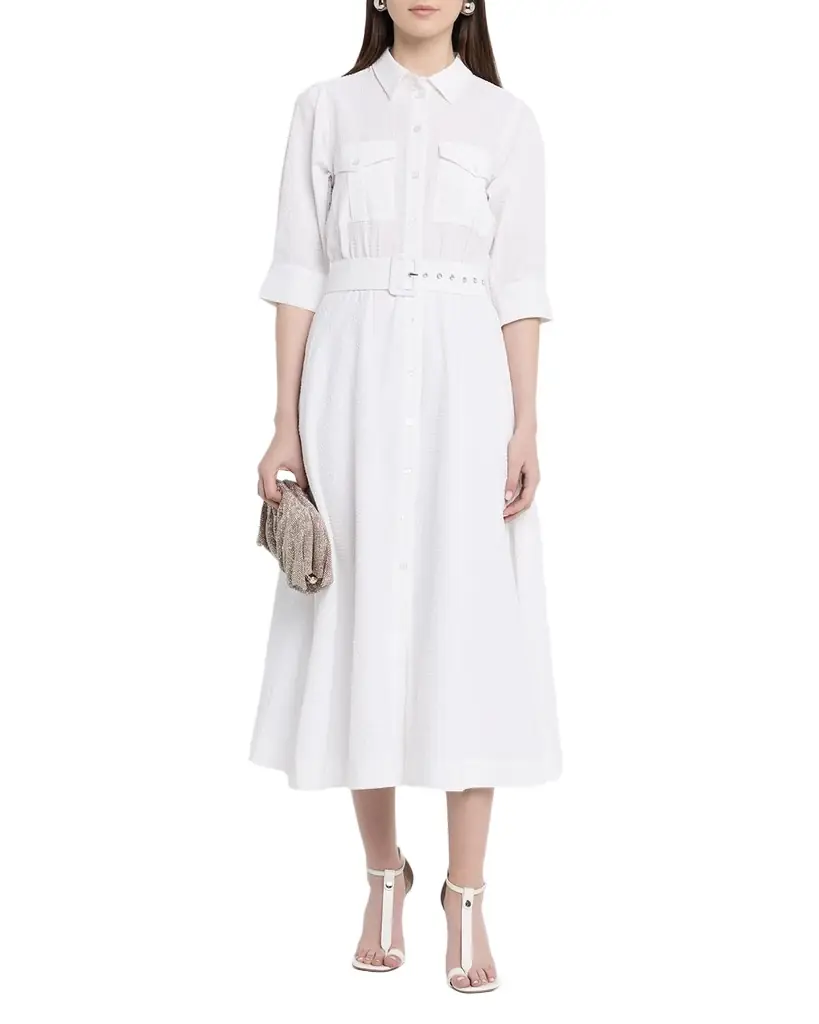 Essentiel Antwerp Jizo Belted Midi Shirtdress | Image 1 Essentiel Antwerp Jizo Belted Midi Shirtdress | Image 1