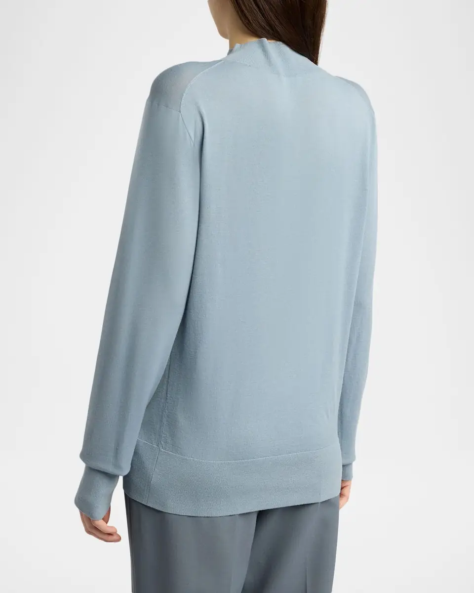 THE ROW Nari Mock-Neck Merino Wool Sweater | Thumbnail 2 THE ROW Nari Mock-Neck Merino Wool Sweater | Thumbnail 2