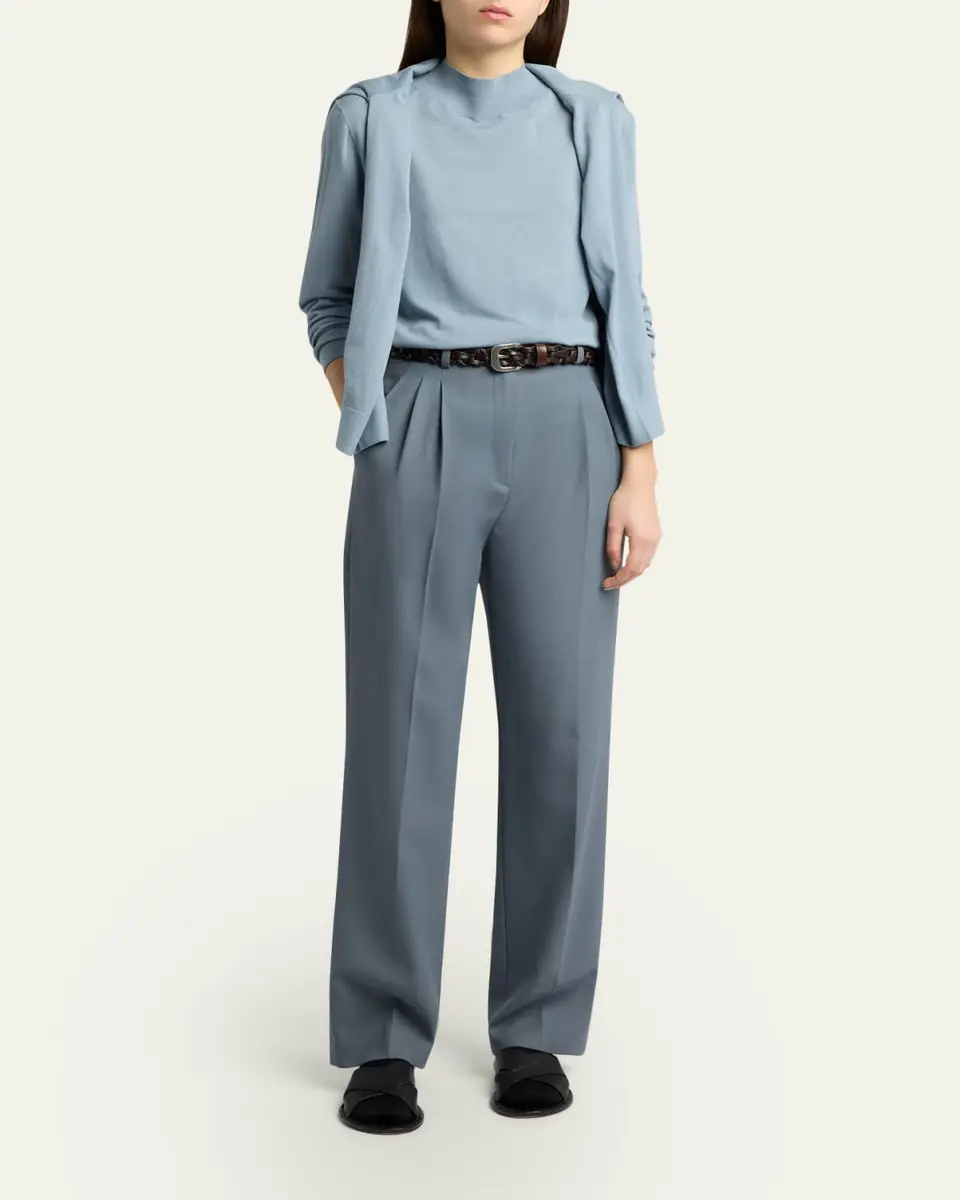 THE ROW Nari Mock-Neck Merino Wool Sweater | Thumbnail 6 THE ROW Nari Mock-Neck Merino Wool Sweater | Thumbnail 6