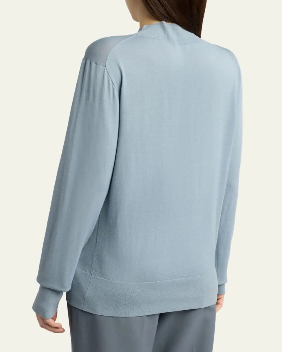 THE ROW Nari Mock-Neck Merino Wool Sweater | Thumbnail 7 THE ROW Nari Mock-Neck Merino Wool Sweater | Thumbnail 7