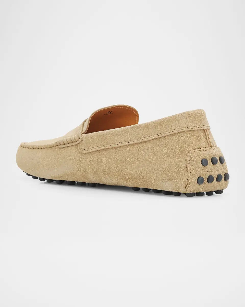 Tod's Men's Mocassino Gommino Suede Driving Shoes | Thumbnail 4 Tod's Men's Mocassino Gommino Suede Driving Shoes | Thumbnail 4
