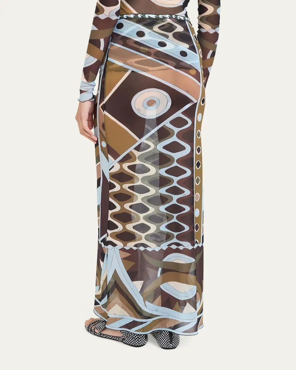 PUCCI Vivara Tulle Maxi Skirt | Thumbnail 7 PUCCI Vivara Tulle Maxi Skirt | Thumbnail 7