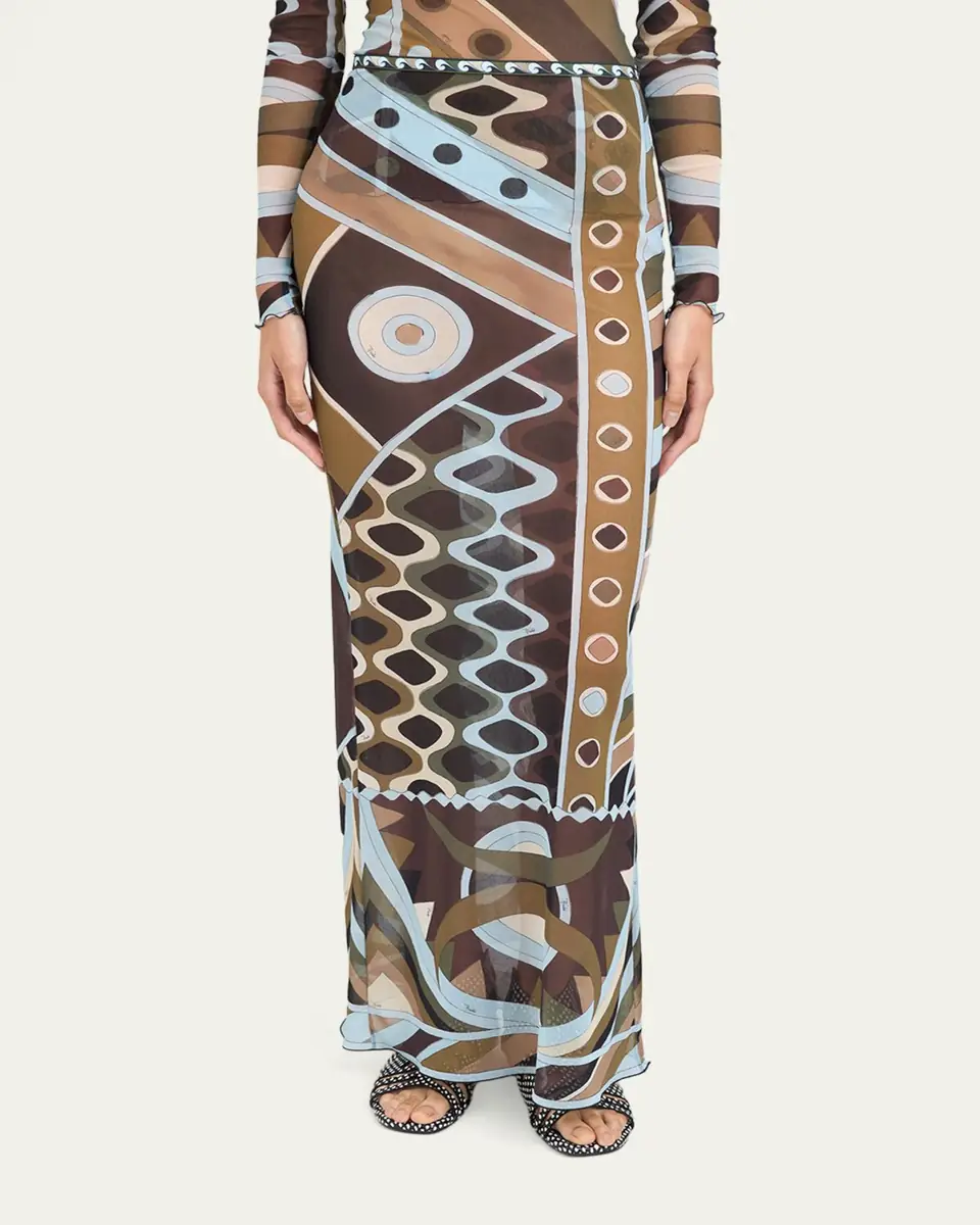 PUCCI Vivara Tulle Maxi Skirt | Thumbnail 8 PUCCI Vivara Tulle Maxi Skirt | Thumbnail 8
