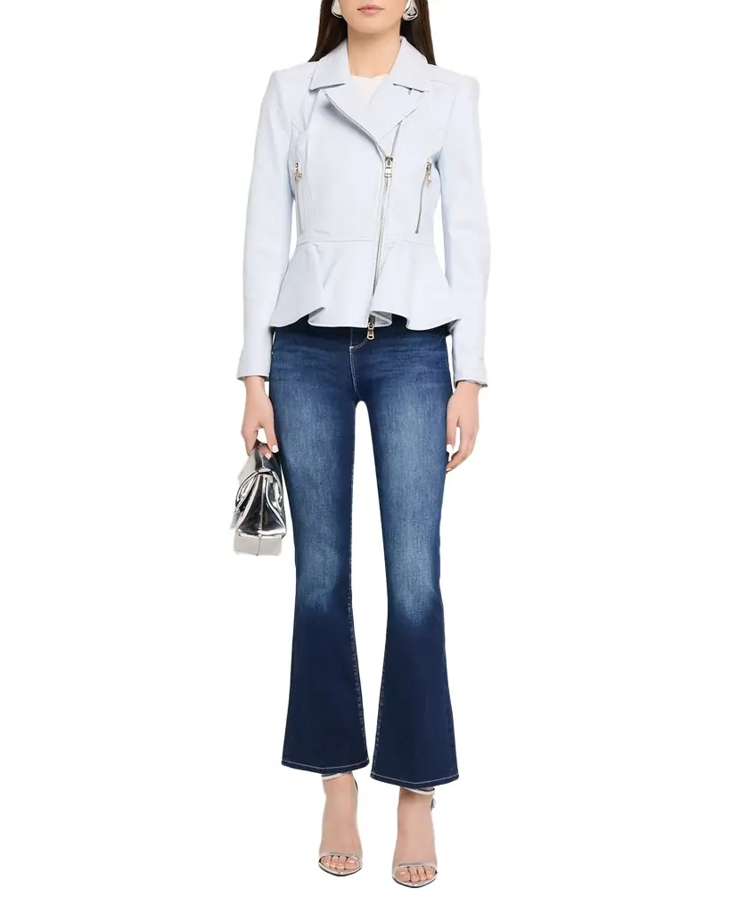 L'Agence Lyric Peplum Leather Biker Jacket | Image 1 L'Agence Lyric Peplum Leather Biker Jacket | Image 1