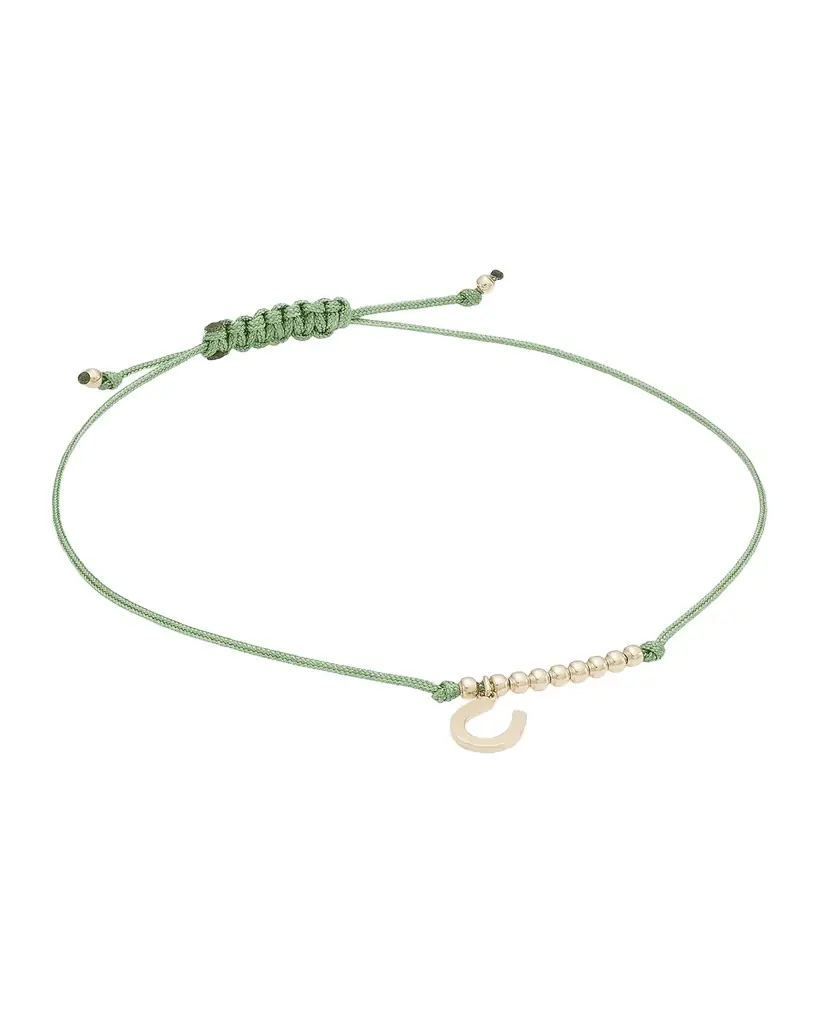 14K Gold Horseshoe Cord Bracelet 14K Gold Horseshoe Cord Bracelet