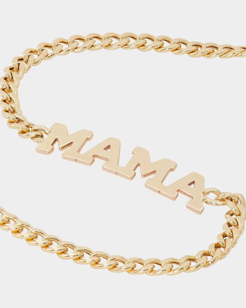 Zoë Chicco 14K Yellow Gold Mama Small Chain Bracelet | Thumbnail 4 Zoë Chicco 14K Yellow Gold Mama Small Chain Bracelet | Thumbnail 4