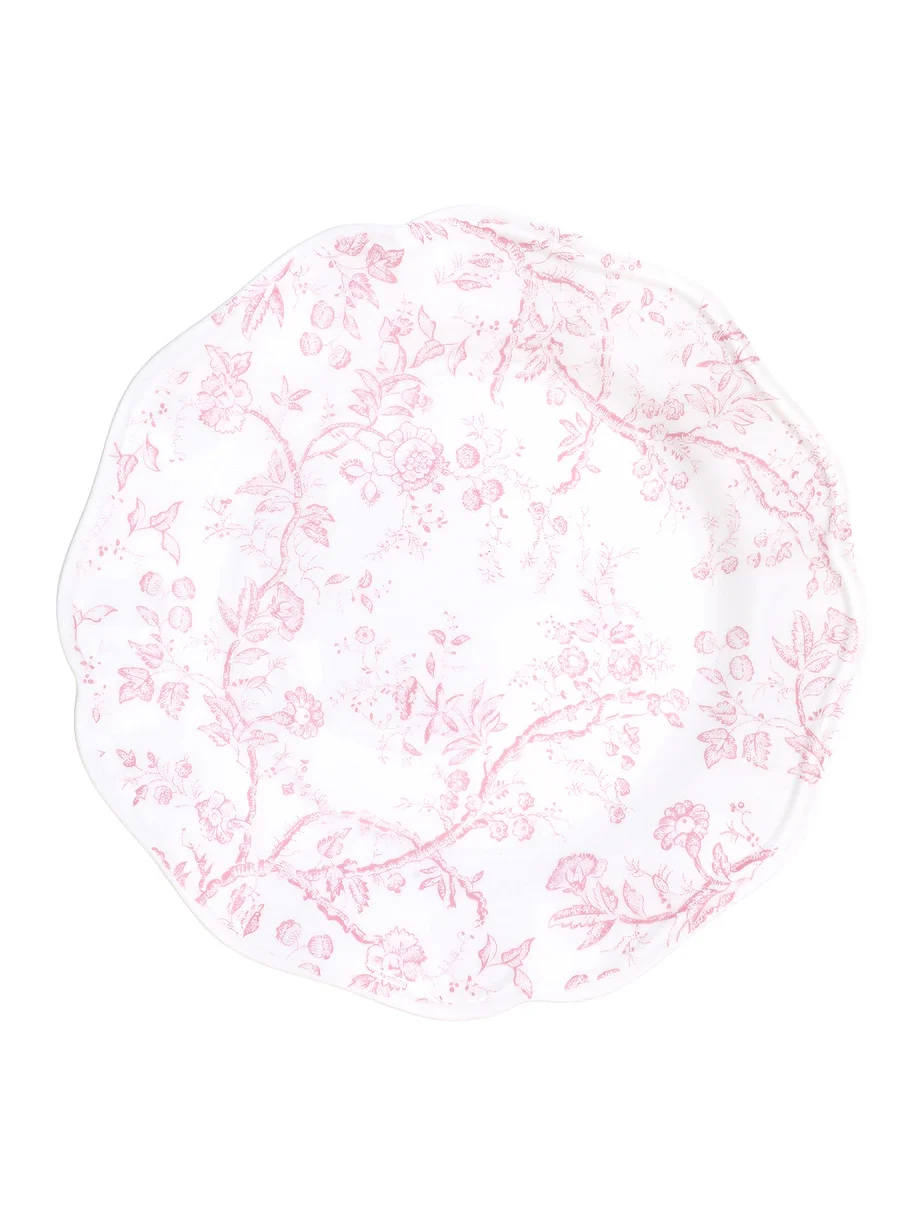 Noon & Moon Rosy Bloom Plate 9 Inch