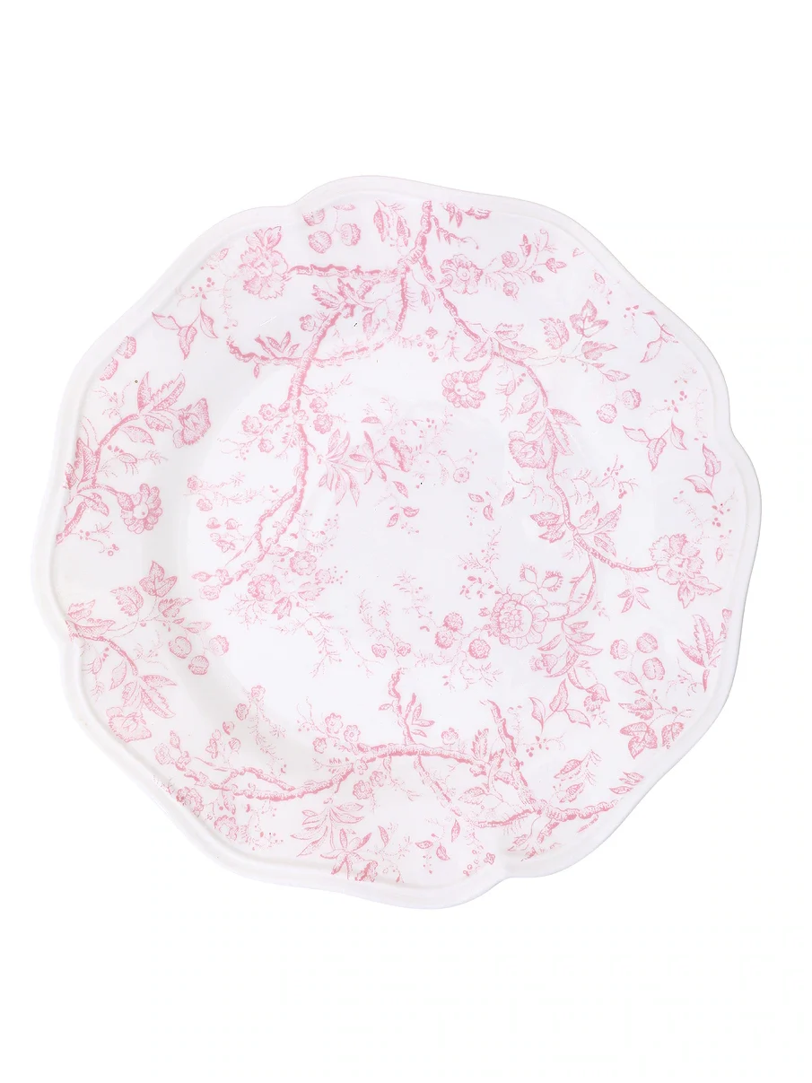 Noon & Moon Rosy Bloom Plate 10.5 Inch