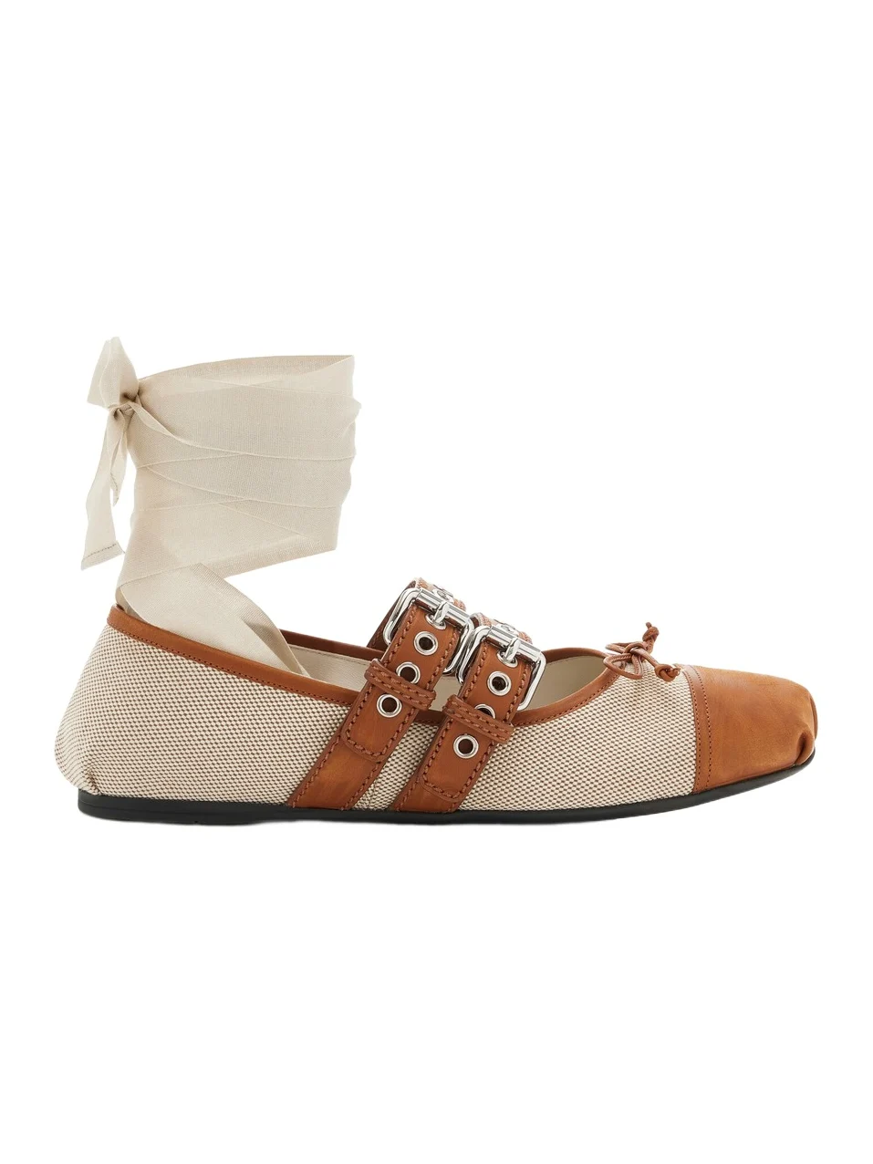 Miu Miu Canvas Ballet Flats