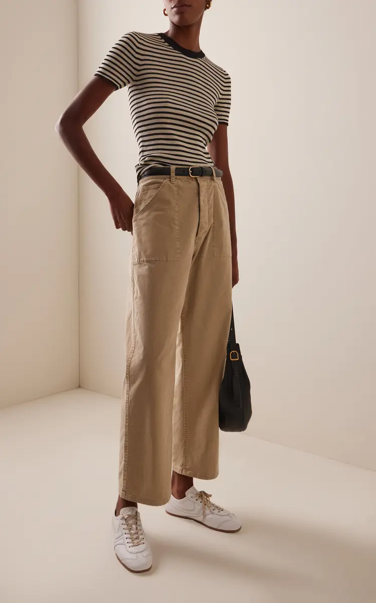 Nili Lotan Hettie Striped Silk T-Shirt | Thumbnail 3