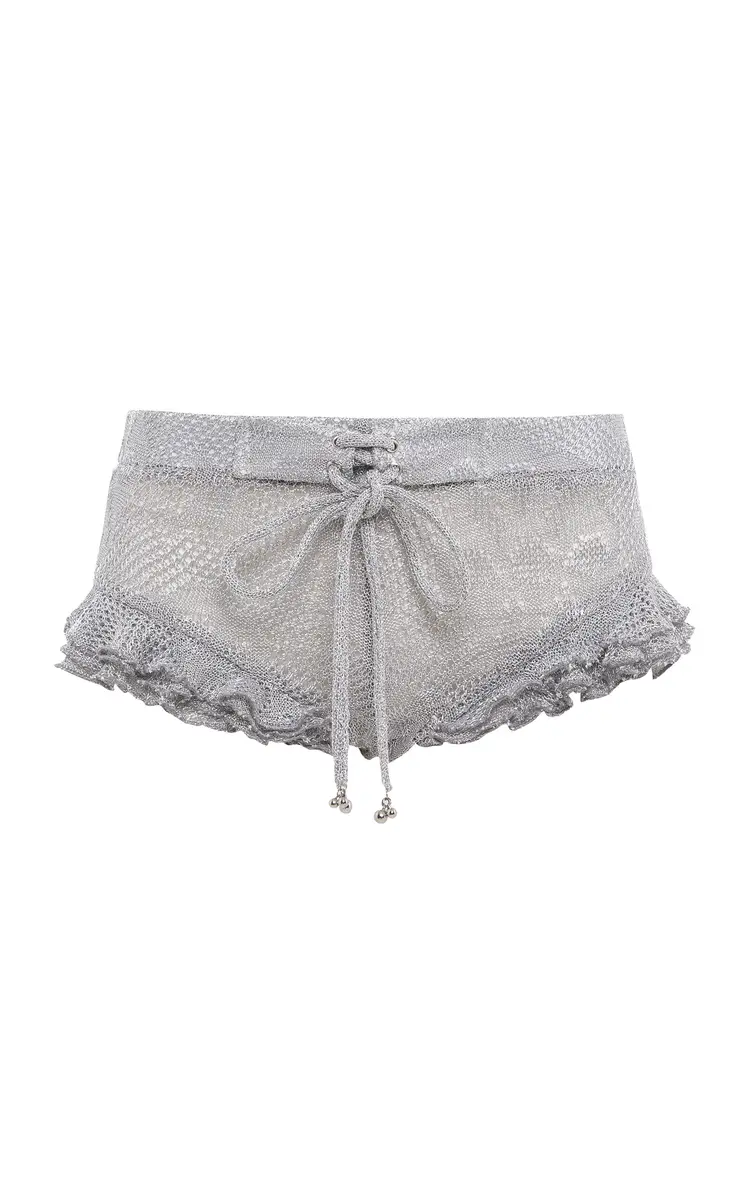 SIEDRÉS Peonie Ruffled Knit Shorts | Image 1 SIEDRÉS Peonie Ruffled Knit Shorts | Image 1