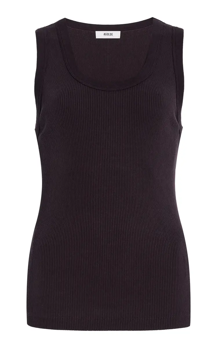 Agolde Poppy Cotton-Blend Tank Top | Image 1 Agolde Poppy Cotton-Blend Tank Top | Image 1