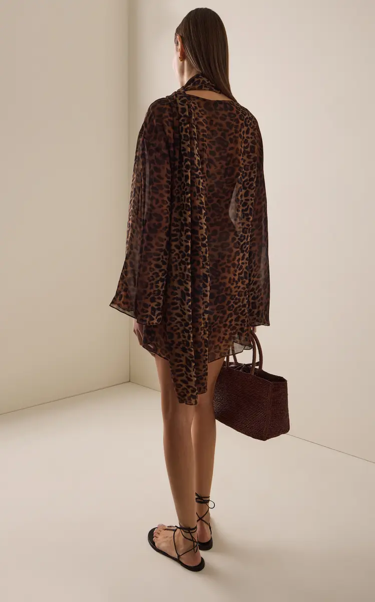 ViX x RHW Tammy Leopard Mesh Mini Scarf Dress | Thumbnail 4 ViX x RHW Tammy Leopard Mesh Mini Scarf Dress | Thumbnail 4