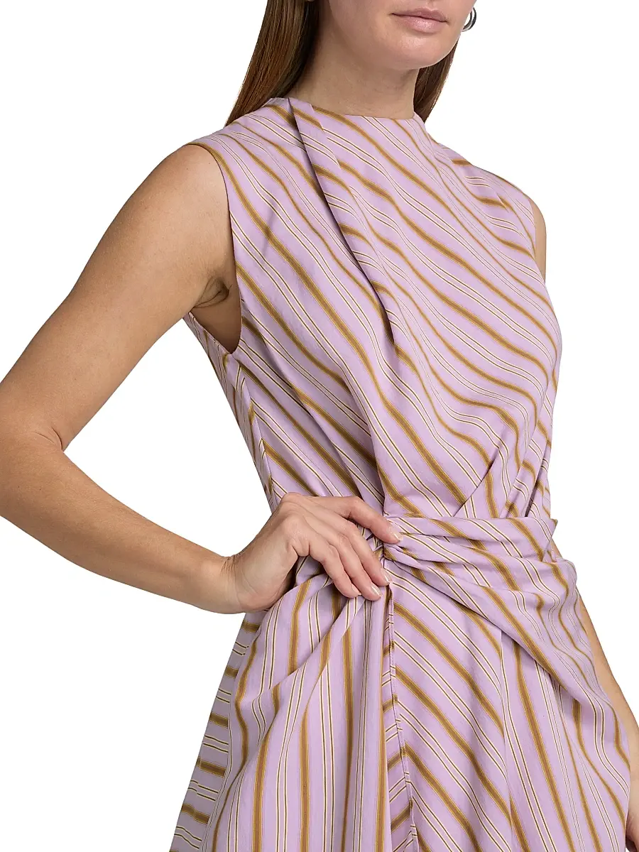 A.L.C. A. L.C. Women's Dion Striped Gathered Minidress | Thumbnail 6 A.L.C. A. L.C. Women's Dion Striped Gathered Minidress | Thumbnail 6
