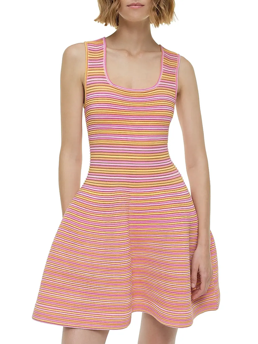 Simkhai Women's Cally Striped Knit Minidress | Thumbnail 3 Simkhai Women's Cally Striped Knit Minidress | Thumbnail 3