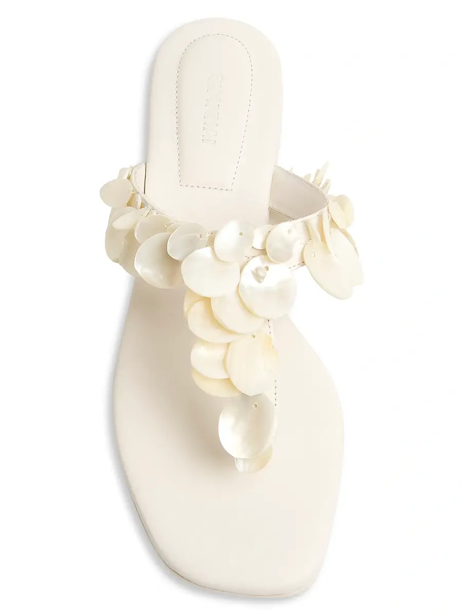 Simkhai Women's Elin Shell-Beaded Leather Sandals | Thumbnail 3 Simkhai Women's Elin Shell-Beaded Leather Sandals | Thumbnail 3