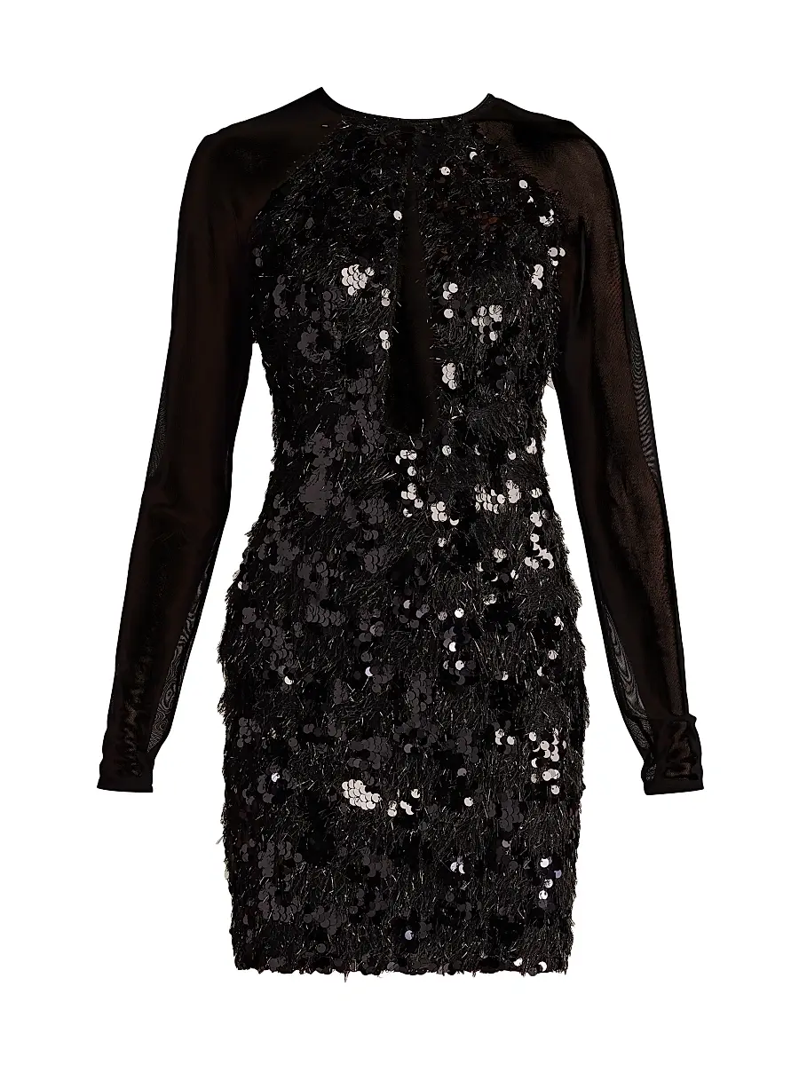 Women's Sequined Cut-Out Minidress Women's Sequined Cut-Out Minidress