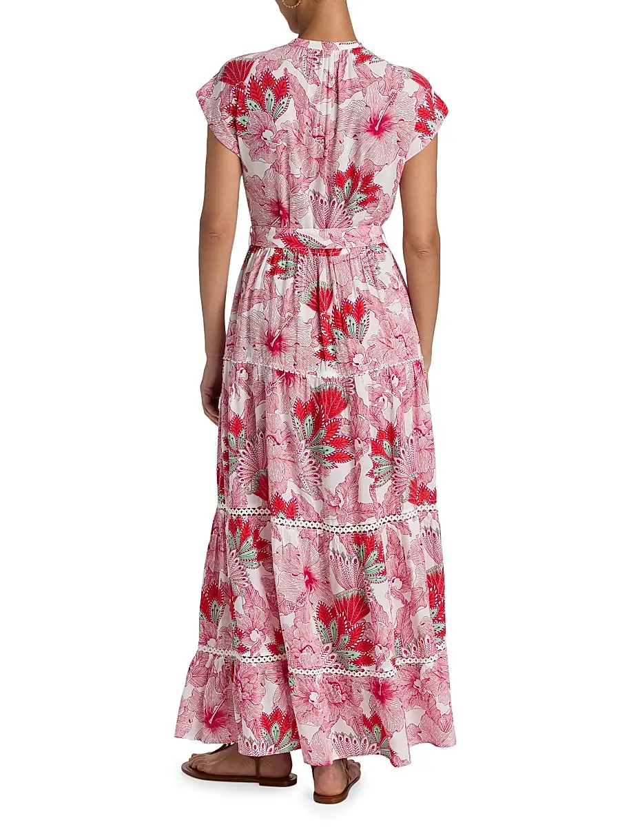 Poupette St Barth Women's Kora Floral Cap-Sleeve Shirtdress | Thumbnail 5