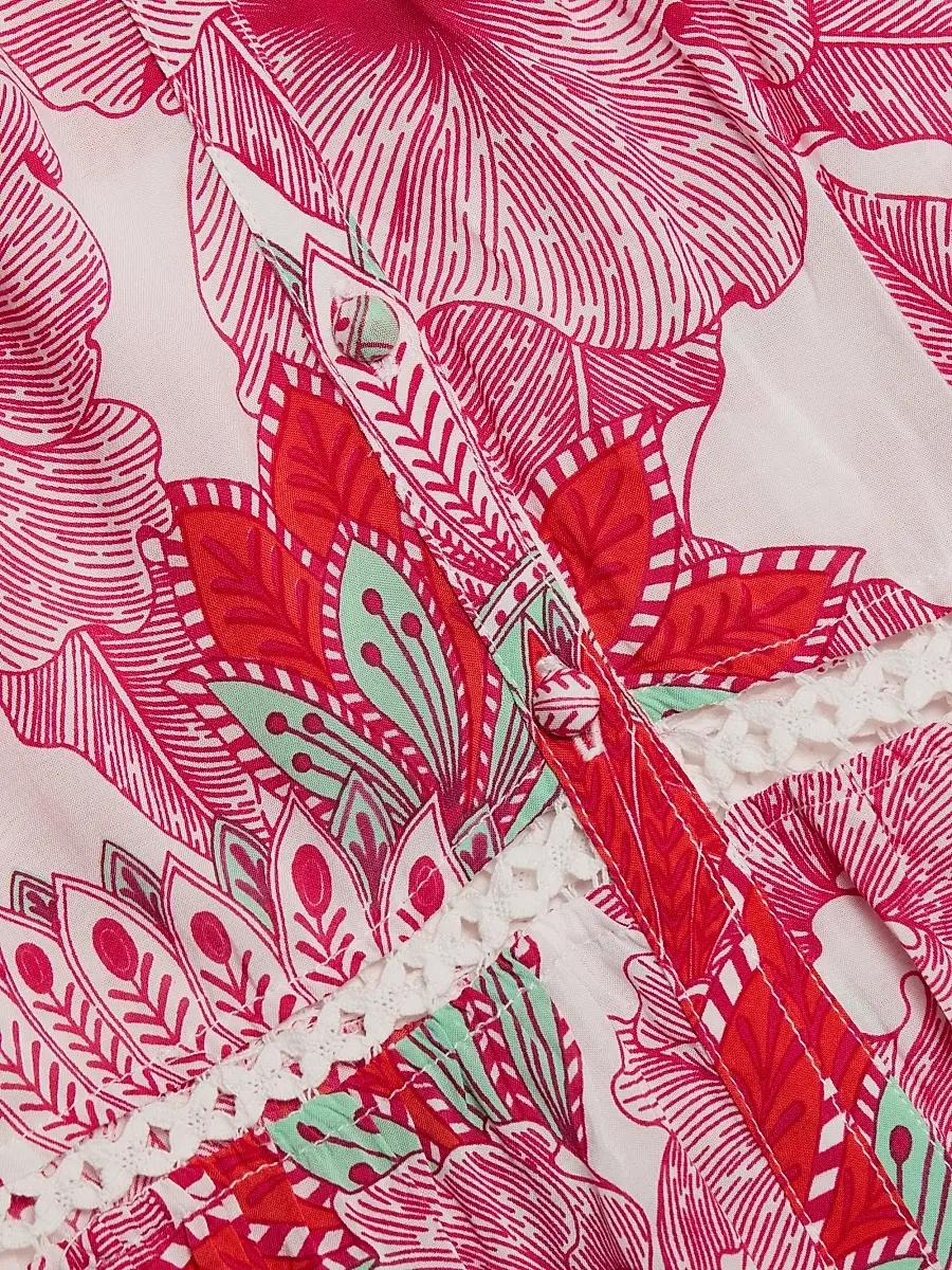Poupette St Barth Women's Kora Floral Cap-Sleeve Shirtdress | Thumbnail 7