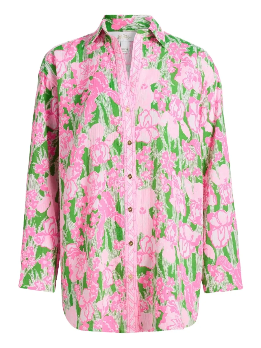 Lilly Pulitzer Women's Kwitney Floral Cover-Up Shirt