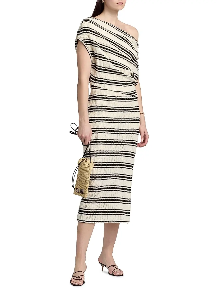 Ramy Brook Women's Striped Chet Midi-Dress | Thumbnail 4 Ramy Brook Women's Striped Chet Midi-Dress | Thumbnail 4