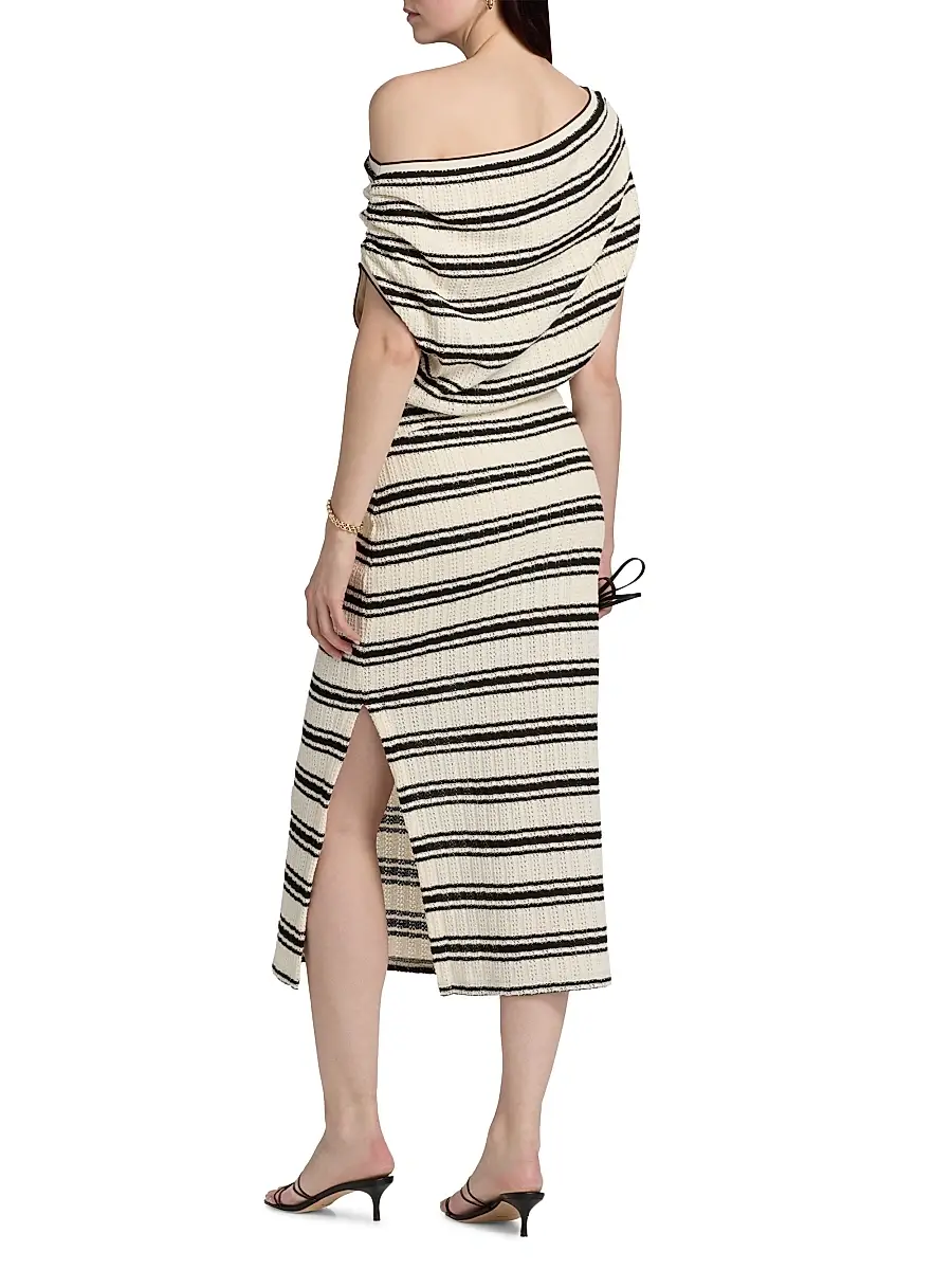 Ramy Brook Women's Striped Chet Midi-Dress | Thumbnail 5 Ramy Brook Women's Striped Chet Midi-Dress | Thumbnail 5
