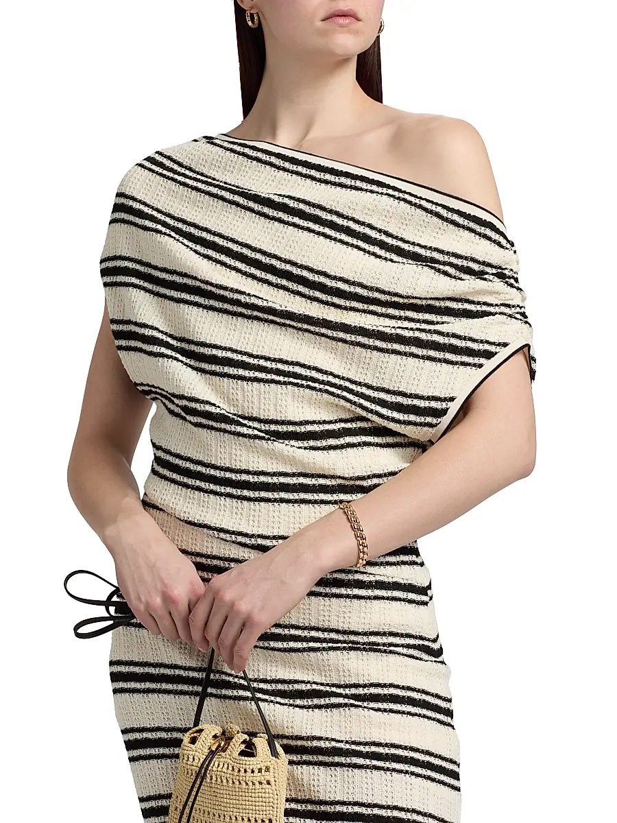 Ramy Brook Women's Striped Chet Midi-Dress | Thumbnail 6 Ramy Brook Women's Striped Chet Midi-Dress | Thumbnail 6