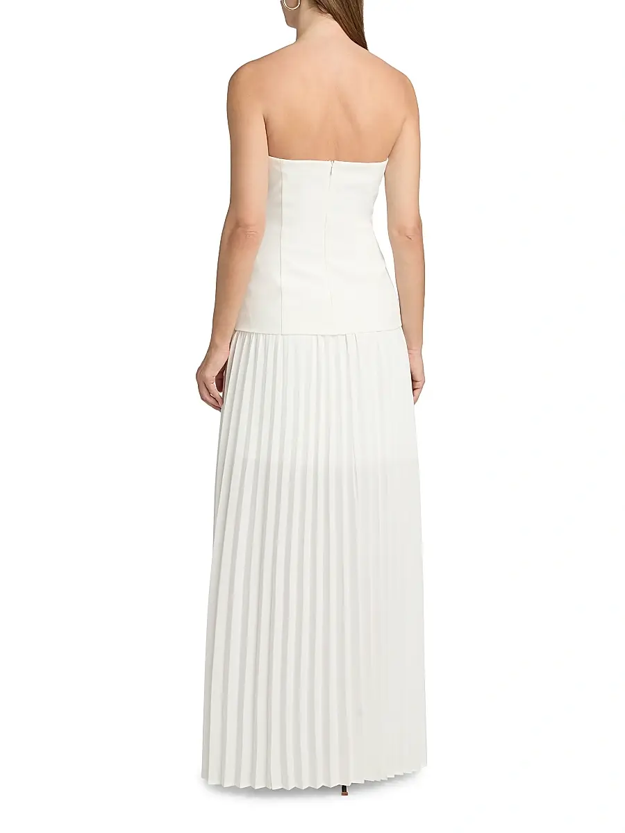 Generation Love Women's Cody Crepe Strapless Pleated Maxi Dress | Thumbnail 5 Generation Love Women's Cody Crepe Strapless Pleated Maxi Dress | Thumbnail 5