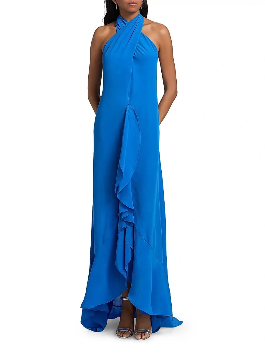 AZEEZA Women's Bari Halter Backless Gown | Thumbnail 3 AZEEZA Women's Bari Halter Backless Gown | Thumbnail 3