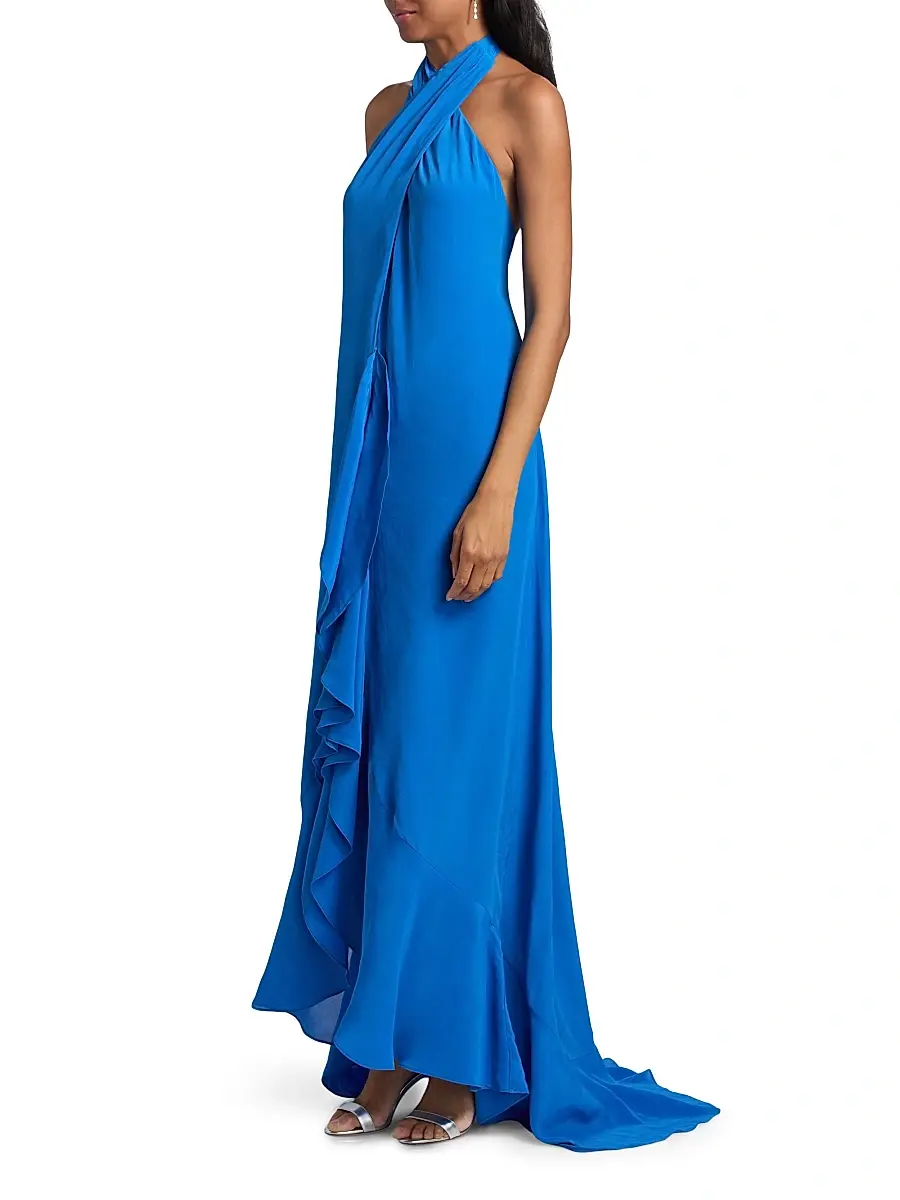 AZEEZA Women's Bari Halter Backless Gown | Thumbnail 4 AZEEZA Women's Bari Halter Backless Gown | Thumbnail 4