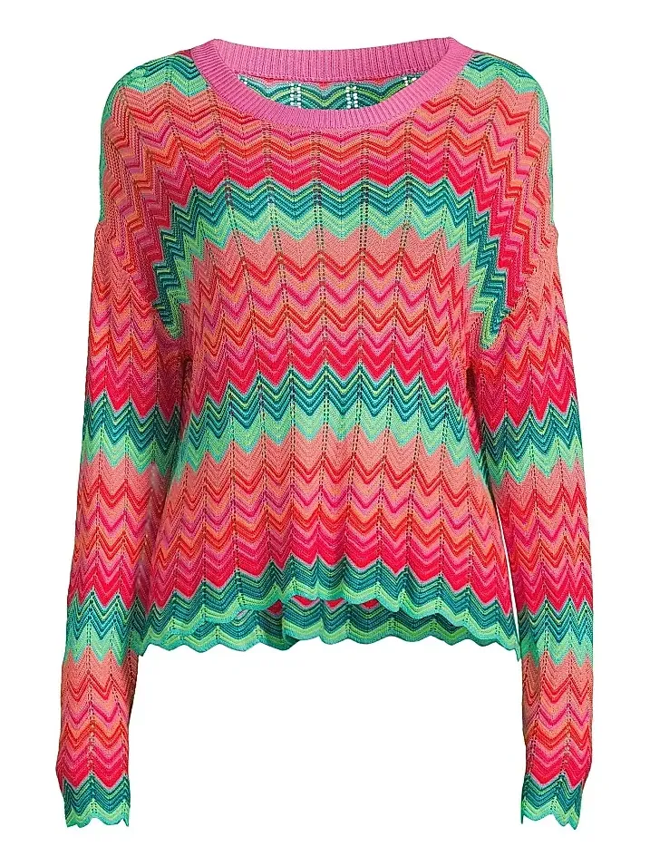 Women's Beach Chevron Knit Sweater Women's Beach Chevron Knit Sweater