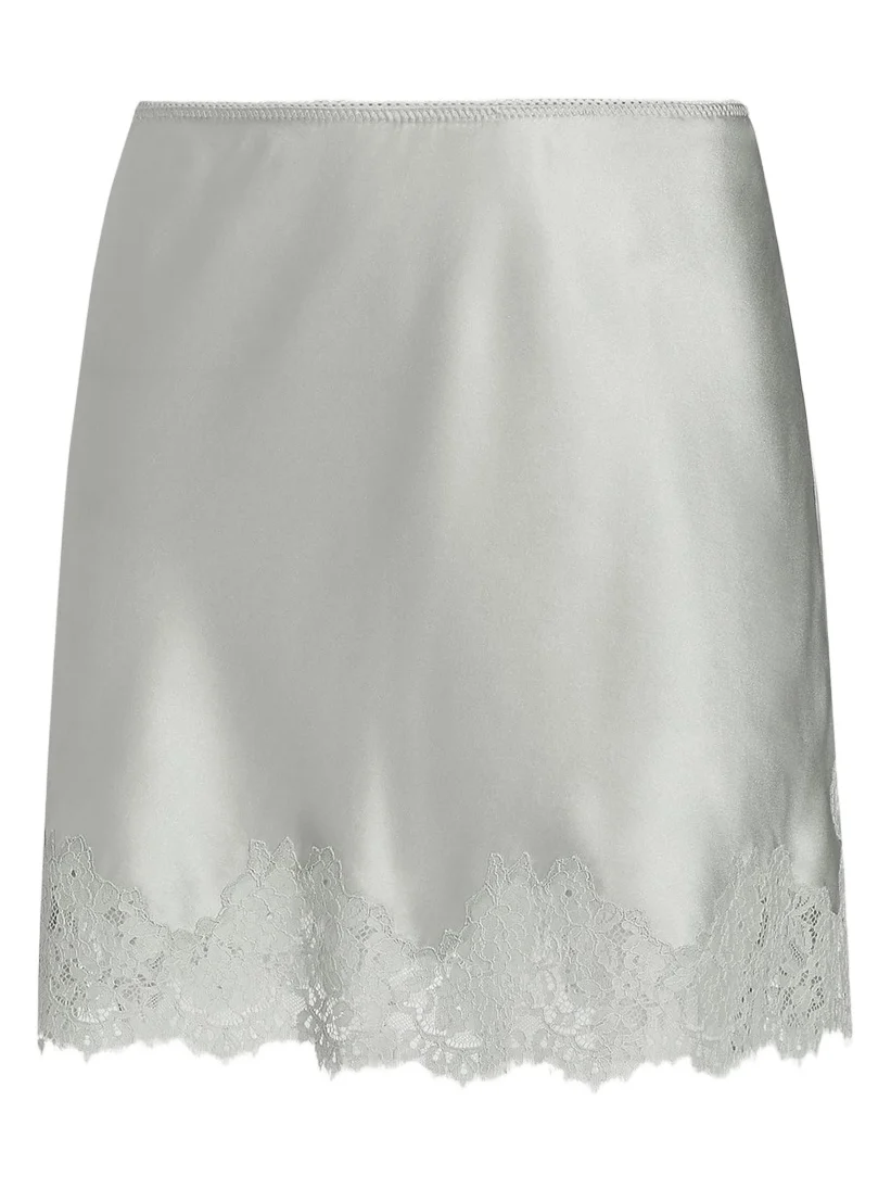 Women's Giulietta Lace-Trim Silk Miniskirt Women's Giulietta Lace-Trim Silk Miniskirt