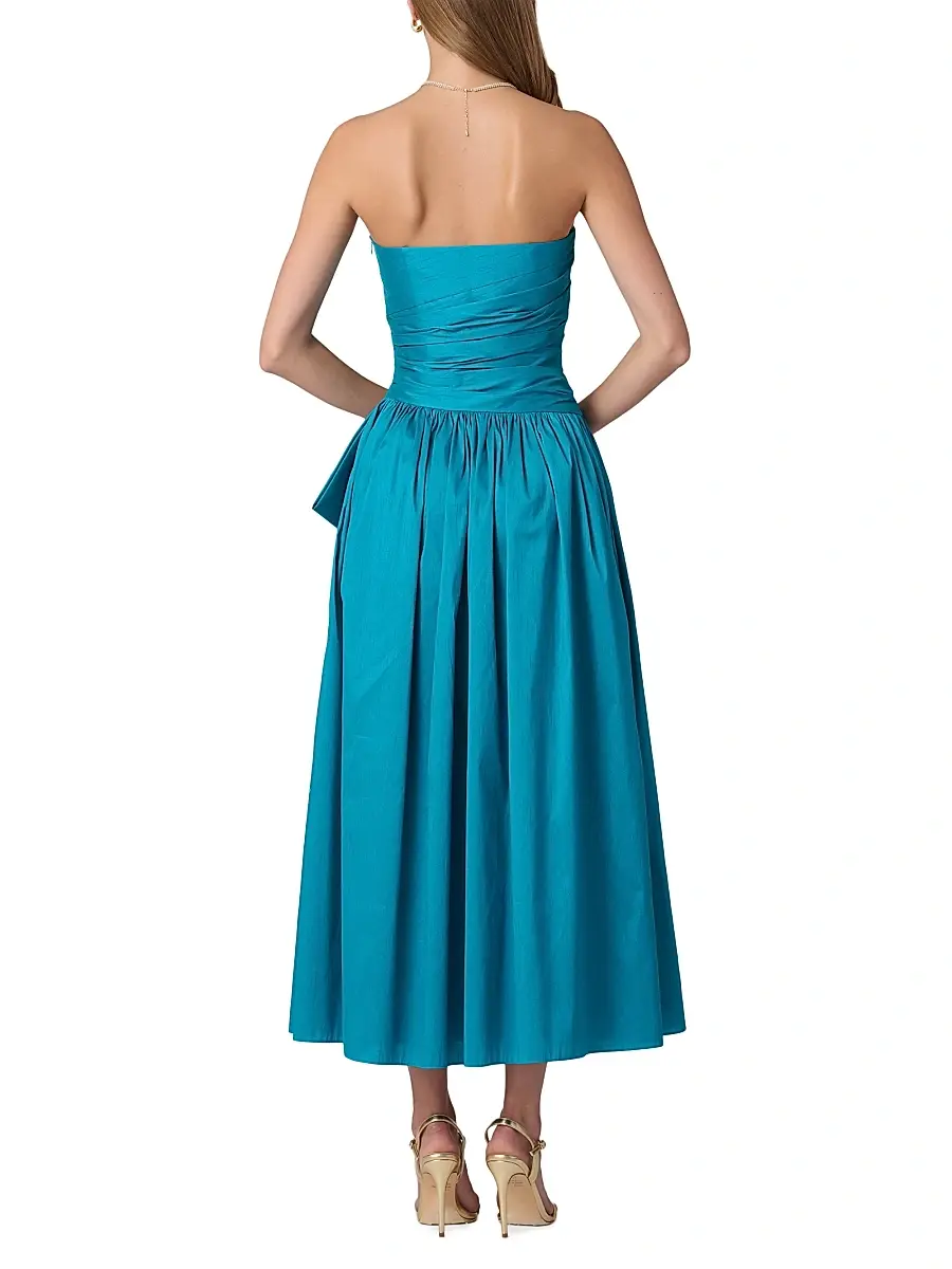 Shoshanna Women's Sonia Strapless Tea-Length Dress | Thumbnail 3 Shoshanna Women's Sonia Strapless Tea-Length Dress | Thumbnail 3