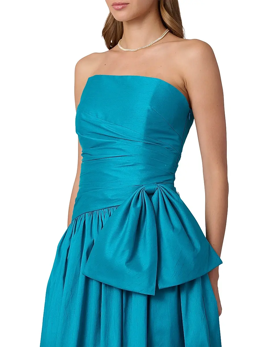 Shoshanna Women's Sonia Strapless Tea-Length Dress | Thumbnail 4 Shoshanna Women's Sonia Strapless Tea-Length Dress | Thumbnail 4