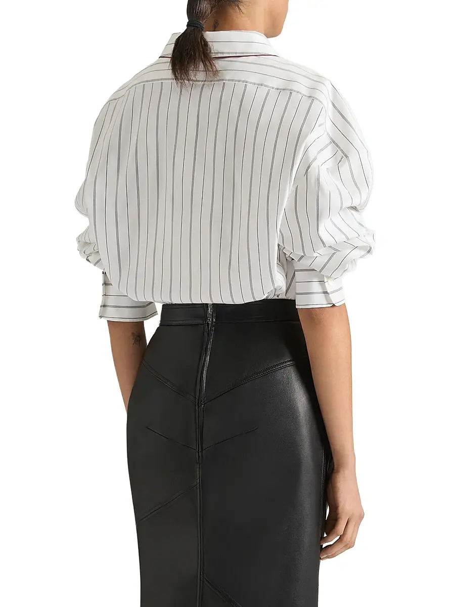 Givenchy Women's Striped Shirt in Cotton and Silk | Thumbnail 4 Givenchy Women's Striped Shirt in Cotton and Silk | Thumbnail 4
