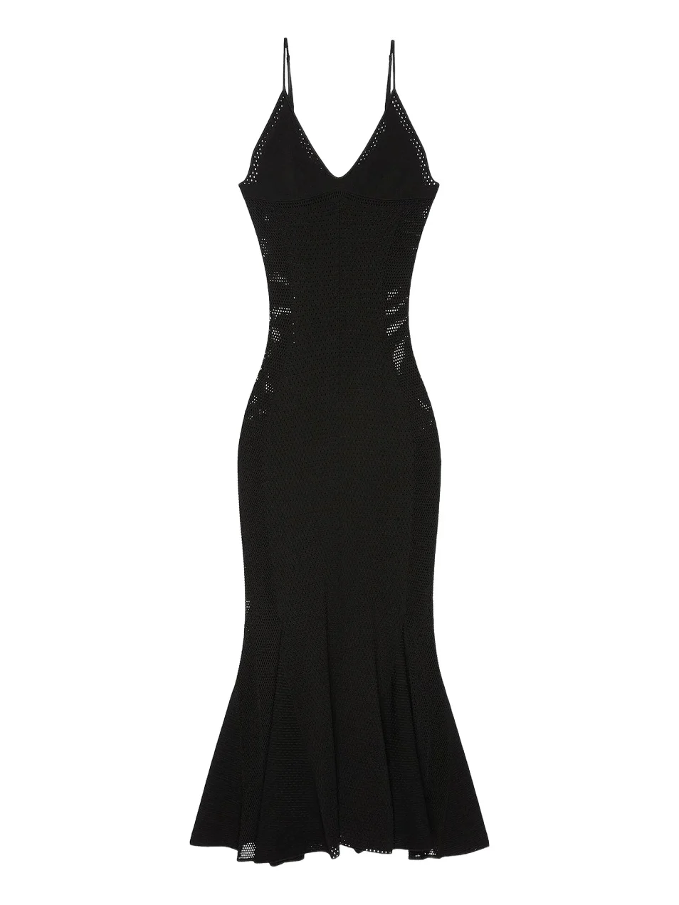 Women's Midi Dress in Openwork Knit - Black Women's Midi Dress in Openwork Knit - Black