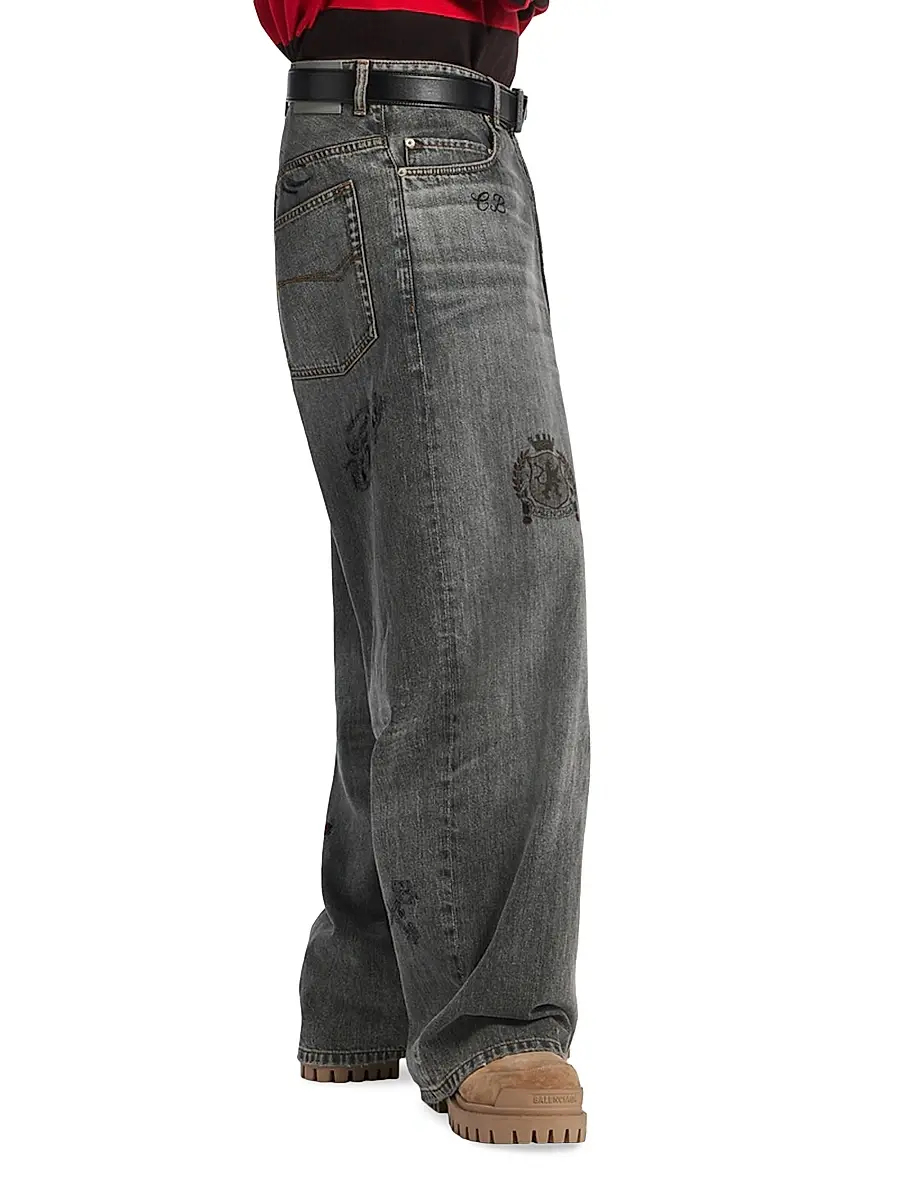 Balenciaga Men's Tattoo Baggy Jeans | Thumbnail 4 Balenciaga Men's Tattoo Baggy Jeans | Thumbnail 4